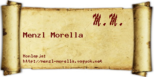 Menzl Morella névjegykártya